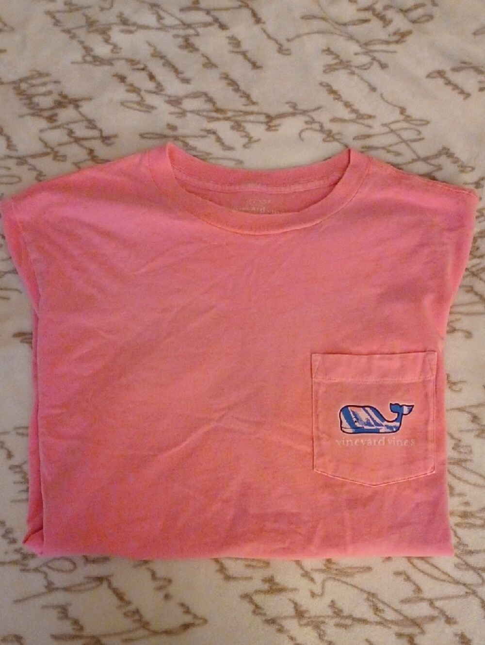 Vineyard Vines Pink Short Sleeve Pocket Tee